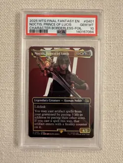 Noctis, Prince Of Lucis R0401 Magic MTG Final Fantasy Borderless-Foil PSA 10 - Image 1