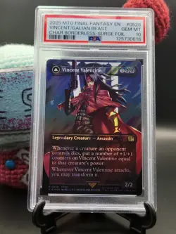 Vincent Valentine (Borderless Surge Foil) - #528 - Final Fantasy - PSA 10 - Image 1