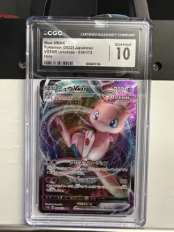 CGC 10 Gem Mint Mew VMAX 054/172 RRR VSTAR Universe Japanese Pokemon Card - Image 1