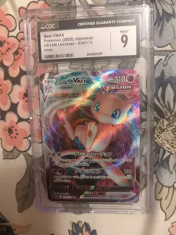 Pokemon Card CGC Mint 9 Mew VMAX 054/172 Japanese VSTAR Universe 2022 - Image 1