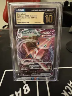 CGC 10 Pristine Mew VMAX 054/172 VSTAR Universe s12a Pokemon Card Japanese - Image 1