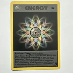 Pokemon Rainbow Energy 1st Edition NON HOLO Team Rocket 80/82 LP/NM Vintage Rare - Image 1