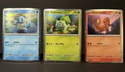 Bulbasaur Charmander Squirtle Pokemon Cards Cosmos Promo Set 046 047 048 NM 151 - Image 1