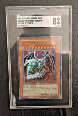 2008 Yu Gi Oh! Shonen Jump #EN018 The Wicked Dreadroot Ultra Rare SGC 8 NM MT - Image 1
