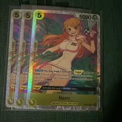 One Piece TCG Nami SR X3 OP08-106 Near Mint Two Legends Super Rare - Image 1