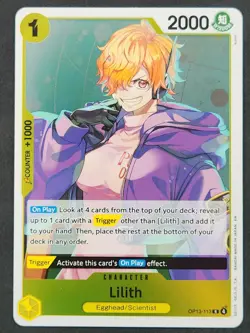 4x Lilith One Piece TCG OP13-113 Carrying On His Will Rare Foil x4 Card Playset - Image 2