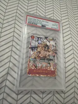 PSA 10 GEM Mint Ace OP02-013 MINI Manga Alt Art Japanese One Piece Card HOLO - Image 1