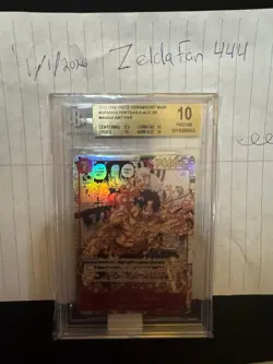 PSA 10 ONE PIECE English Card Game Portgas D. Ace Manga Alternate Art OP02-013 - Image 1