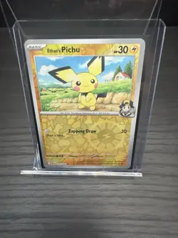 2025 POKEMON DRI EN-DESTINED RIVALS 071 ETHAN'S PICHU REVERSE HOLO - Image 1
