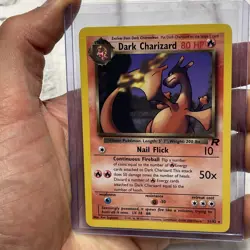 Pokemon Dark Charizard 21/82 Non-Holo Rare Unlimited Card LP Vintage Pokemon TCG - Image 1