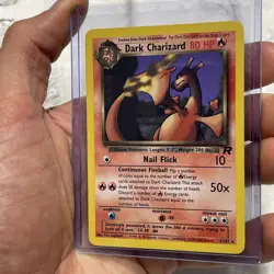 Pokemon Dark Charizard 21/82 Non-Holo Rare Unlimited Card LP Vintage Pokemon TCG - Image 2