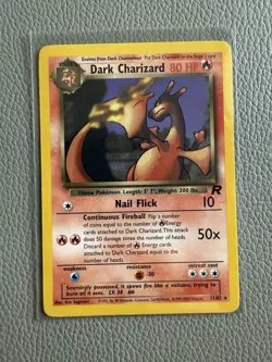 Dark Charizard-21/82-NON-HOLO-Pokemon Team Rocket Unlimited Rare Card WOTC MP - Image 1