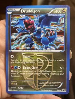 Pokemon TCG Cards Druddigon BW80 Black Star Promo Holo LP - Image 1