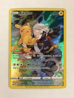 Pokemon Pikachu TG05/TG30 Lost Origin Trainer Gallery Holo Ultra Rare 60 HP - Image 1