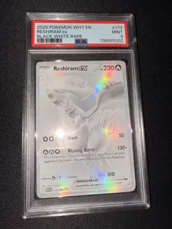 Pokemon TCG Reshiram EX White Flare English Holo Card Ultra Rare 173/086 PSA 9 - Image 1