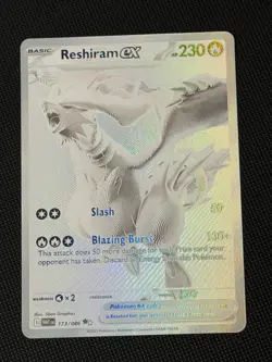 Pokemon TCG Reshiram EX White Flare English Holo Card 173/086 Ultra Rare - Image 1