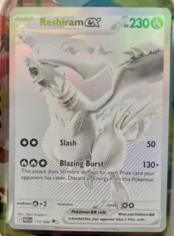 Pokemon TCG Reshiram EX White Flare English Holo Card 173/086 Ultra Rare - Image 1