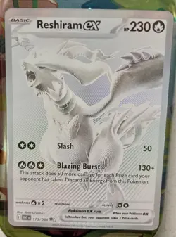 Pokemon TCG Reshiram EX White Flare English Holo Card 173/086 Ultra Rare - Image 2