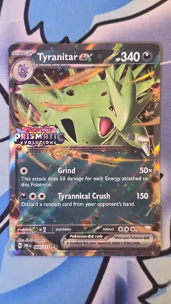 Pokemon TCG - Tyranitar ex 064/131 Prismatic Evolutions Stamp Promo Card (NM) - Image 1