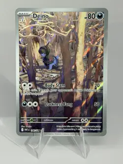 Deino 146/086 Illustration Rare SV White Flare Full Art Pokemon NM - Image 1