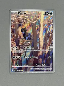 Deino 146/086 Illustration Rare SV White Flare Full Art Pokemon NM - Image 3