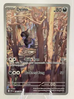 Pokemon TCG Deino NM Illustration Rare 146/086 White Flare Holo Full Art Card SV - Image 1