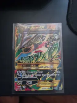 2015 Pokemon XY Ancient Origins M Mega Rayquaza EX 98/98 Full Art Holo Rare - Image 1
