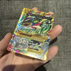2015 Pokemon XY Ancient Origins M Mega Rayquaza EX 98/98 Full Art Holo Rare - Image 4