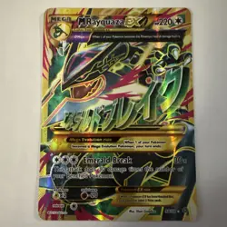2015 Pokemon XY Ancient Origins M Mega Rayquaza EX 98/98 Full Art Holo Rare LP - Image 1