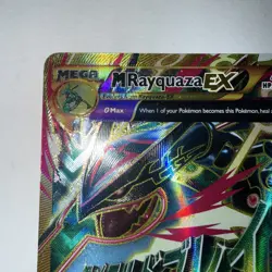 2015 Pokemon XY Ancient Origins M Mega Rayquaza EX 98/98 Full Art Holo Rare LP - Image 4