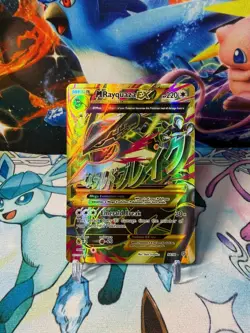 2015 Pokemon XY Ancient Origins M Mega Rayquaza EX 98/98 Full Art Holo Rare - Image 1