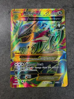2015 Pokemon XY Ancient Origins M Mega Rayquaza EX 98/98 Full Art Holo Rare - Image 3