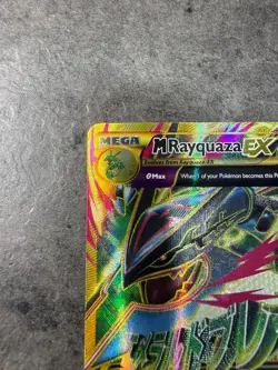 2015 Pokemon XY Ancient Origins M Mega Rayquaza EX 98/98 Full Art Holo Rare - Image 4