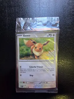 Eevee 133/165 151 2025 Holiday Stamped Promo Pokemon Card - NM SEALED - Image 1