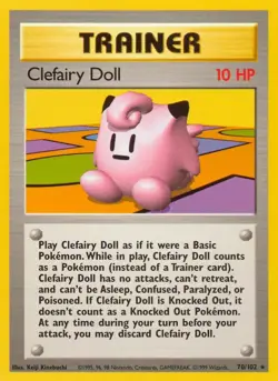 Clefairy Doll - 70/102 - Pokemon Base Set Unlimited Rare Card WOTC LP - Image 1