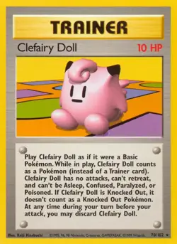 Clefairy Doll - 70/102 - Pokemon Base Set Unlimited Rare Card WOTC NM - Image 1