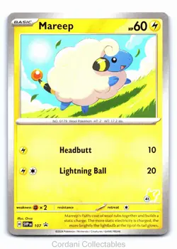 Mareep SVP107 - SV Black Star Promo - Pokemon Card - Near Mint - Image 1