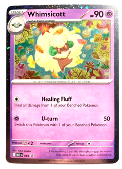 Pokemon Whimsicott Black Star Promo (Cosmos Holo) + FREE extra Rare card! - Image 1