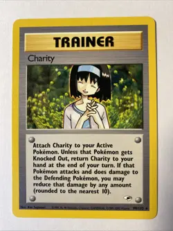 CHARITY Trainer Pokemon TCG Trading Card - RARE - 99/132 Gym Heroes - Image 1