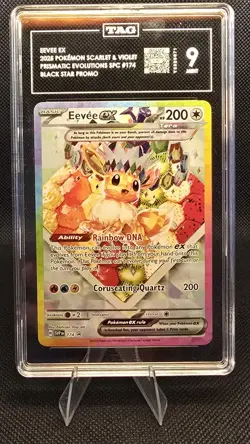 Eevee EX 174 Prismatic Evolutions Pokemon Promo TAG 9 MINT - Image 1