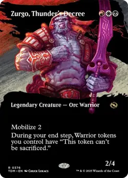 Zurgo, Thunder's Decree Borderless Tarkir: Dragonstorm NM MTG - Image 1