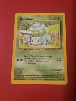 Pokemon TCG Bulbasaur Base Set 44/102 Regular Unlimited Common NM - Image 1
