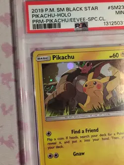 2019 POKEMON SM BLACK STAR PROMO #SM234 PIKACHU-HOLO PSA 9 Awesome Swirl!!! - Image 2