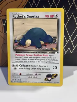 Rockets Snorlax 33/132 Pokemon TCG Gym Heroes Non Holo Rare LP/MP - Image 1