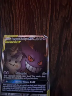 Pokemon TCG Gengar & Mimikyu GX Holo Ultra Rare Damaged Condition - Image 3