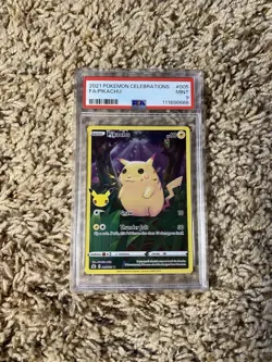 Pokemon TCG Pikachu 005/025 Celebrations Full Art Holo Rare PSA 9 - Image 1