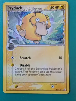 2006 Pokemon EX Holon Phantoms Psyduck (Delta Species) #81/110 MP - Image 1