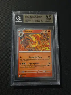 Pokemon TCG Flareon SVP 167 Cosmo Holo Black Star Promo Beckett 9.5 - Image 1