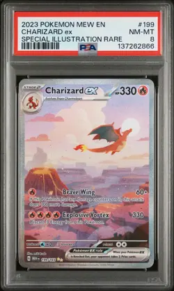 Pokemon Charizard ex #199 Scarlet & Violet 151 Special Illustration Rare PSA 8 - Image 1