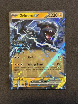 Zekrom ex 034/086 (Black Bolt Stamped Promo) SV: Black Bolt Pokemon TCG NM - Image 1